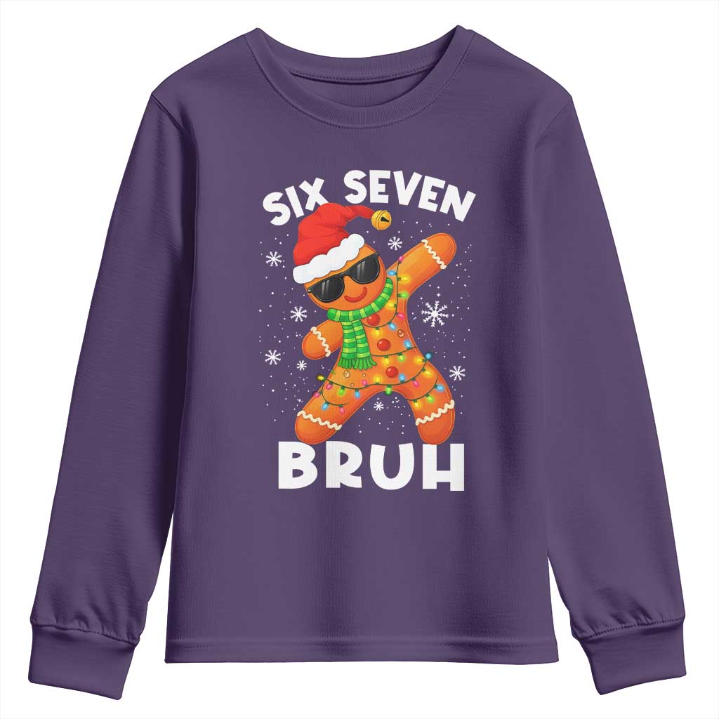 67 Christmas Six Seven Bruh Gingerbread Youth Sweatshirt Funny Six Seven Meme Boys - Wonder Print Shop