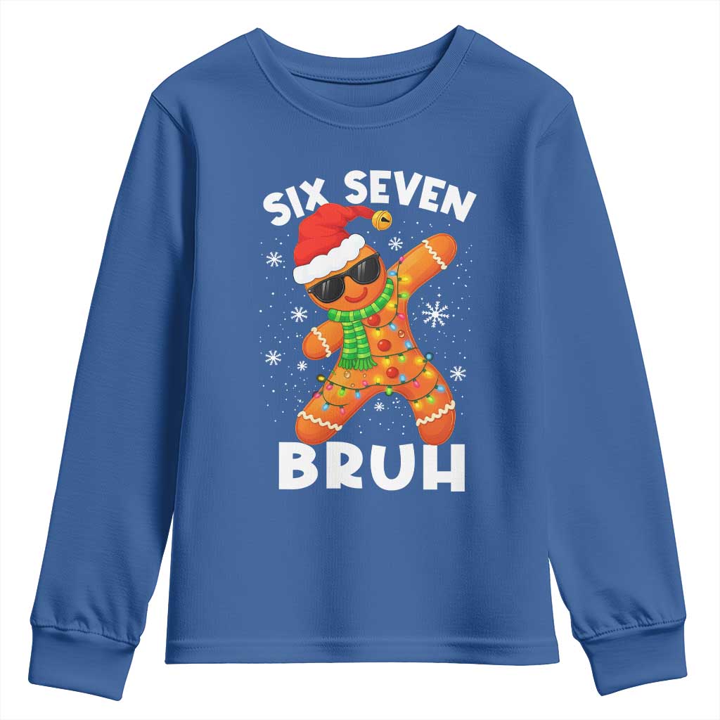 67 Christmas Six Seven Bruh Gingerbread Youth Sweatshirt Funny Six Seven Meme Boys - Wonder Print Shop