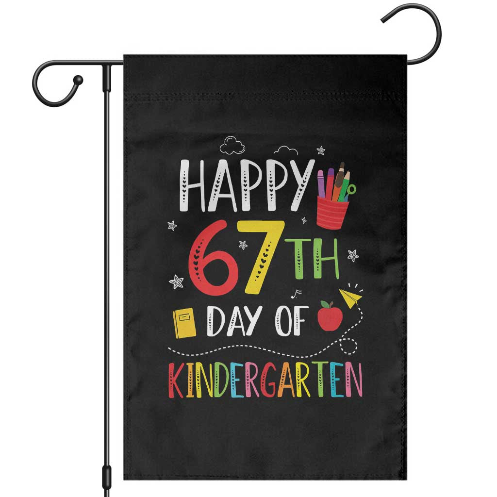 67 Days Of Kindergarten Garden Flag Happy 67th Day Of School Teachers Student Meme - Wonder Print Shop