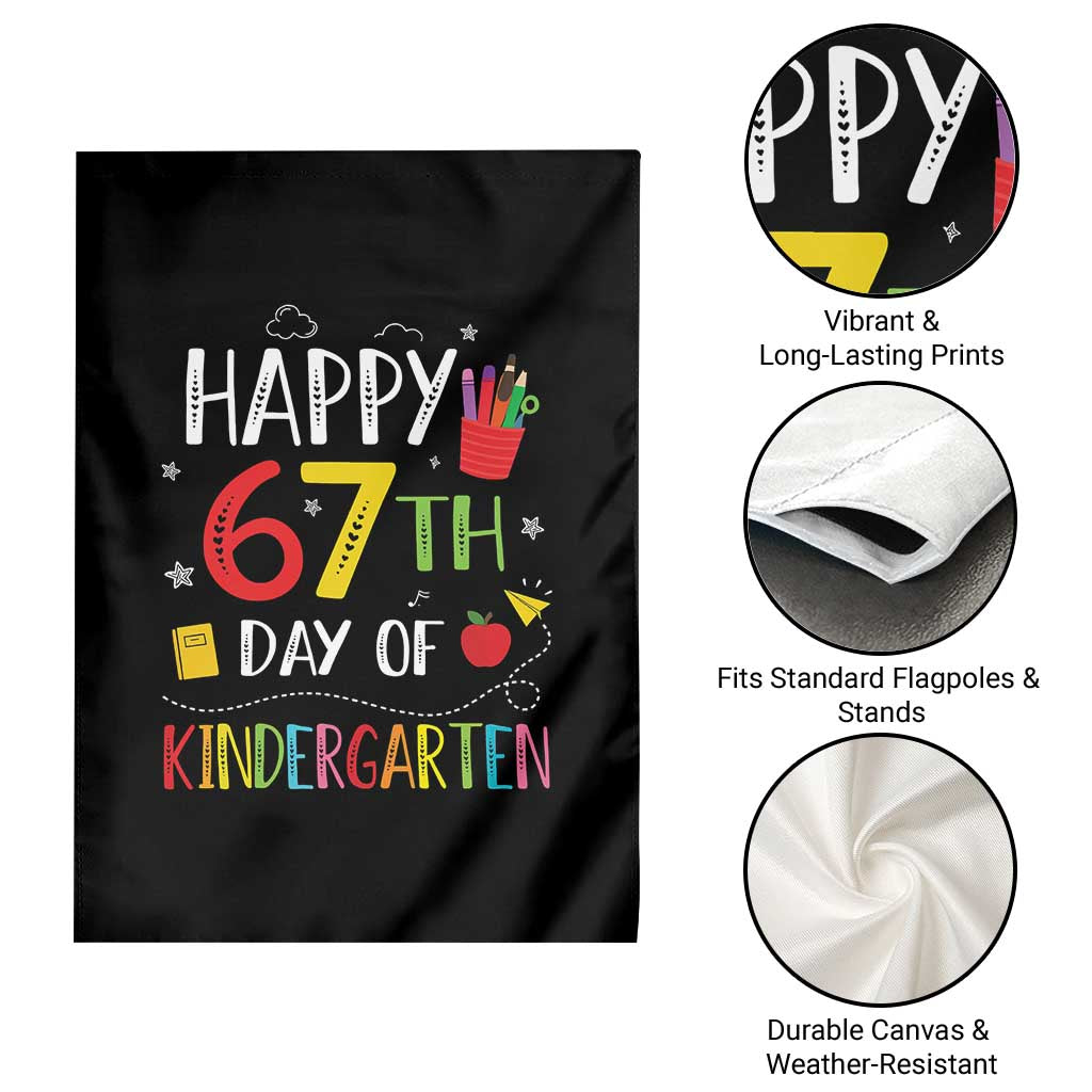 67 Days Of Kindergarten Garden Flag Happy 67th Day Of School Teachers Student Meme - Wonder Print Shop