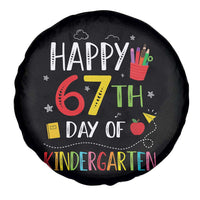 67 Days Of Kindergarten Spare Tire Cover Happy 67th Day Of School Teachers Student Meme - Wonder Print Shop