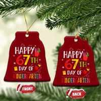 67 Days Of Kindergarten Ceramic Ornament Happy 67th Day Of School Teachers Student Meme - Wonder Print Shop