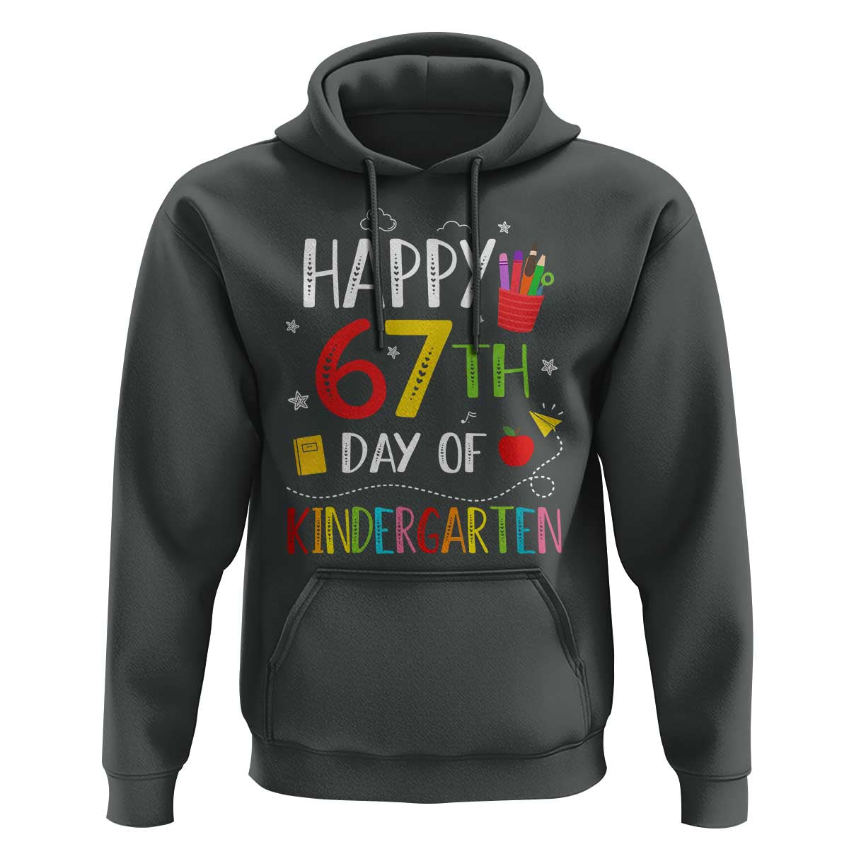 67 Days Of Kindergarten Hoodie Happy 67th Day Of School Teachers Student Meme - Wonder Print Shop