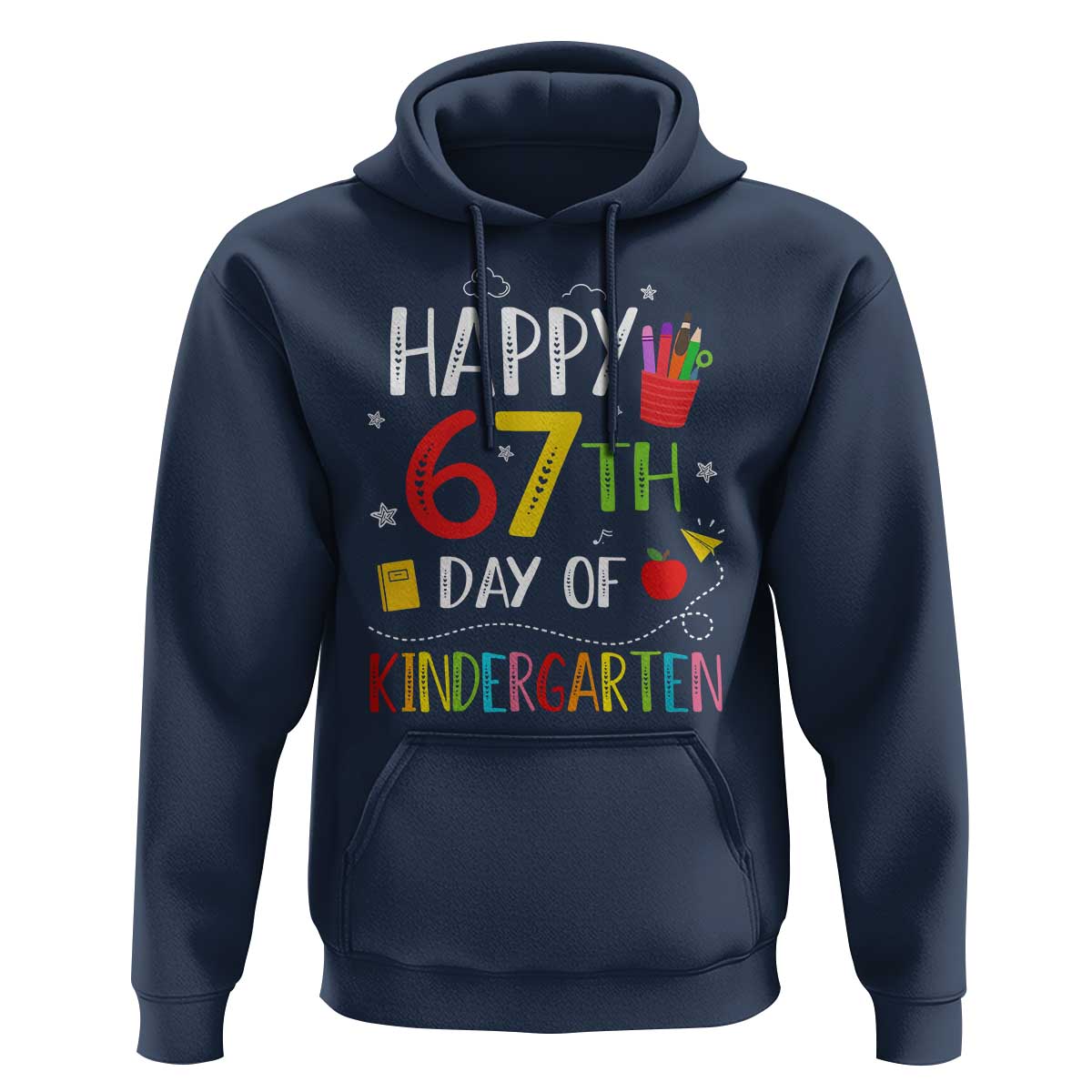 67 Days Of Kindergarten Hoodie Happy 67th Day Of School Teachers Student Meme - Wonder Print Shop