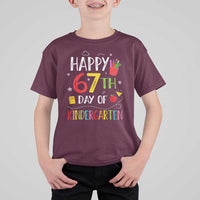 67 Days Of Kindergarten T Shirt For Kid Happy 67th Day Of School Teachers Student Meme - Wonder Print Shop