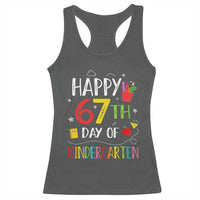 67 Days Of Kindergarten Racerback Tank Top Happy 67th Day Of School Teachers Student Meme - Wonder Print Shop