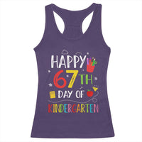 67 Days Of Kindergarten Racerback Tank Top Happy 67th Day Of School Teachers Student Meme - Wonder Print Shop
