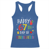 67 Days Of Kindergarten Racerback Tank Top Happy 67th Day Of School Teachers Student Meme - Wonder Print Shop