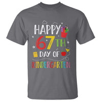 67 Days Of Kindergarten T Shirt Happy 67th Day Of School Teachers Student Meme - Wonder Print Shop