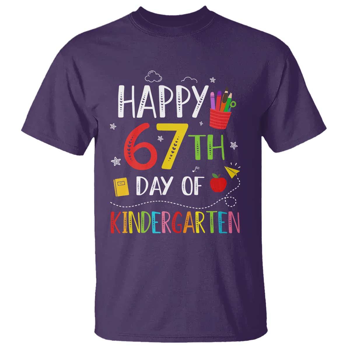 67 Days Of Kindergarten T Shirt Happy 67th Day Of School Teachers Student Meme - Wonder Print Shop