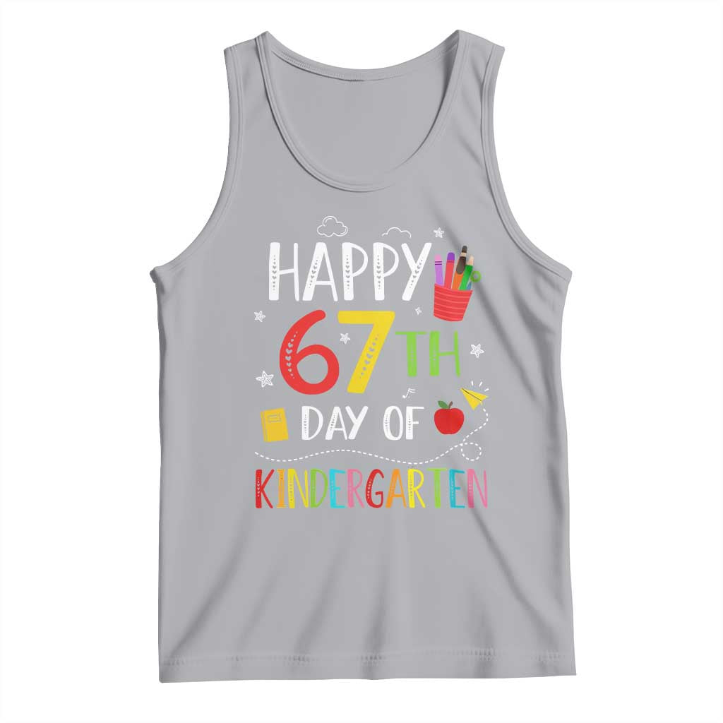 67 Days Of Kindergarten Tank Top Happy 67th Day Of School Teachers Student Meme - Wonder Print Shop
