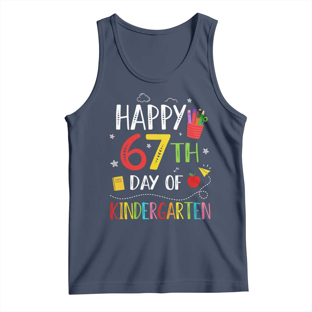 67 Days Of Kindergarten Tank Top Happy 67th Day Of School Teachers Student Meme - Wonder Print Shop
