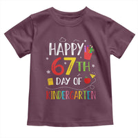 67 Days Of Kindergarten Toddler T Shirt Happy 67th Day Of School Teachers Student Meme - Wonder Print Shop