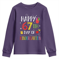 67 Days Of Kindergarten Youth Sweatshirt Happy 67th Day Of School Teachers Student Meme - Wonder Print Shop