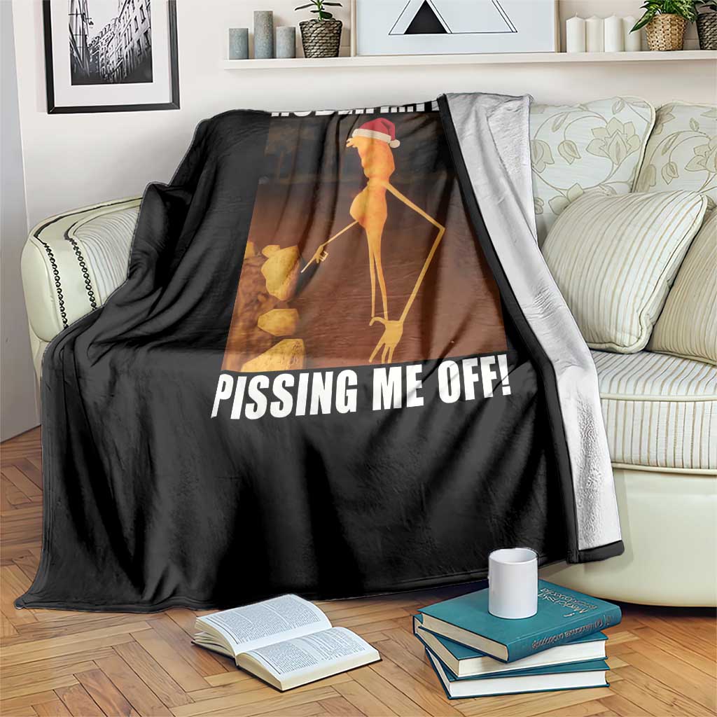 Marcus The Worm Christmas Throw Blanket Robert Its Pissing Me Off Xmas Meme - Wonder Print Shop