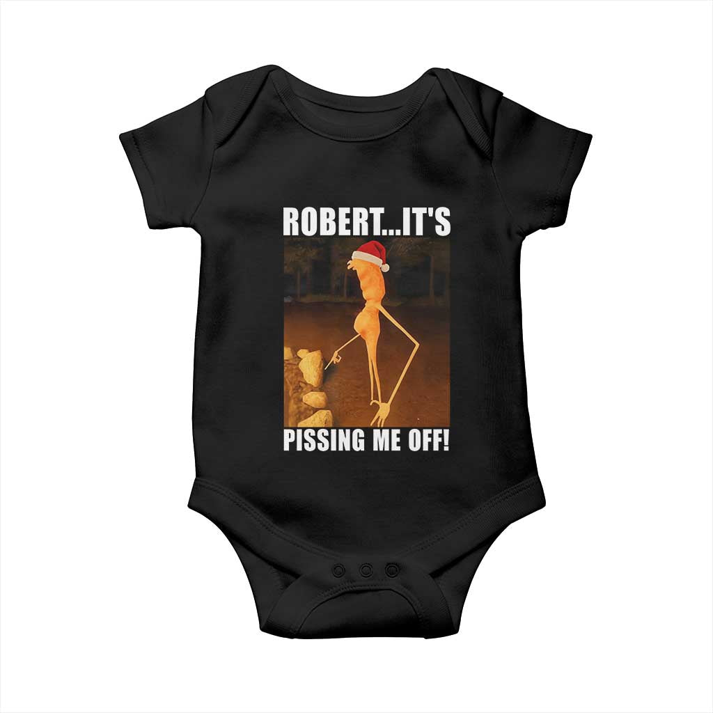 Marcus The Worm Christmas Baby Onesie Robert Its Pissing Me Off Xmas Meme - Wonder Print Shop