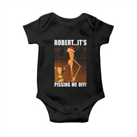 Marcus The Worm Christmas Baby Onesie Robert Its Pissing Me Off Xmas Meme - Wonder Print Shop