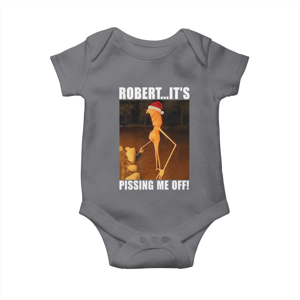 Marcus The Worm Christmas Baby Onesie Robert Its Pissing Me Off Xmas Meme - Wonder Print Shop
