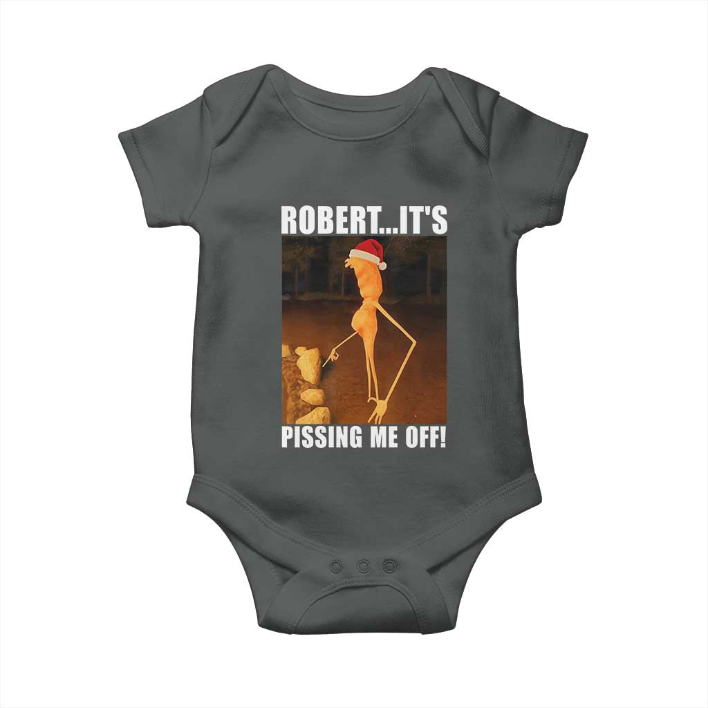 Marcus The Worm Christmas Baby Onesie Robert Its Pissing Me Off Xmas Meme - Wonder Print Shop