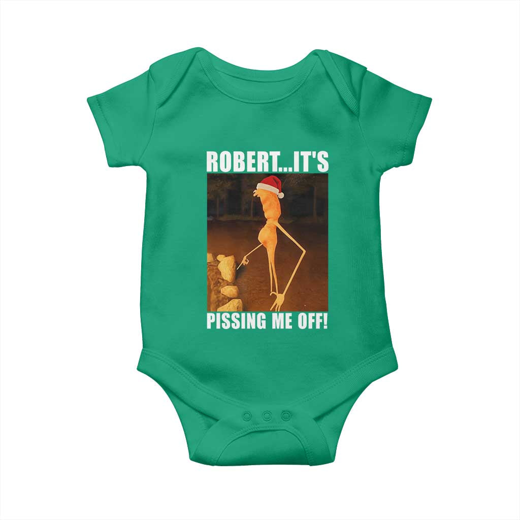 Marcus The Worm Christmas Baby Onesie Robert Its Pissing Me Off Xmas Meme - Wonder Print Shop