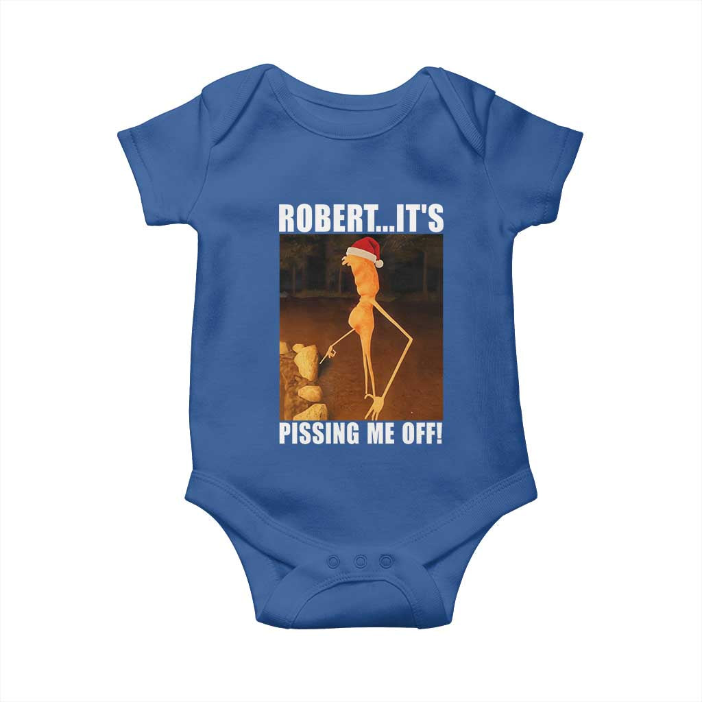 Marcus The Worm Christmas Baby Onesie Robert Its Pissing Me Off Xmas Meme - Wonder Print Shop