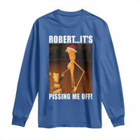 Marcus The Worm Christmas Long Sleeve Shirt Robert Its Pissing Me Off Xmas Meme - Wonder Print Shop