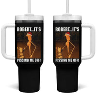 Marcus The Worm Christmas Tumbler With Handle Robert Its Pissing Me Off Xmas Meme - Wonder Print Shop