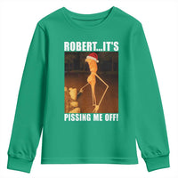 Marcus The Worm Christmas Youth Sweatshirt Robert Its Pissing Me Off Xmas Meme - Wonder Print Shop