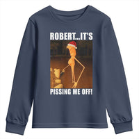Marcus The Worm Christmas Youth Sweatshirt Robert Its Pissing Me Off Xmas Meme - Wonder Print Shop