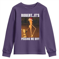 Marcus The Worm Christmas Youth Sweatshirt Robert Its Pissing Me Off Xmas Meme - Wonder Print Shop