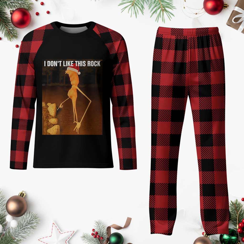 Marcus The Worm I Don't Like This Rock Plaid Pajama Set - Wonder Print Shop