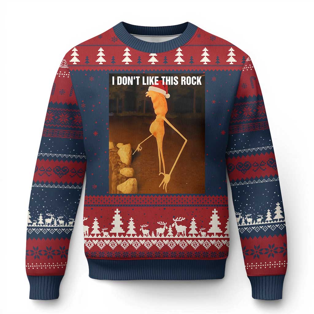 Marcus The Worm I Don't Like This Rock Ugly Christmas Sweater - Wonder Print Shop