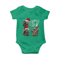 Funny Christmas 67 Meme Racoon Baby Onesie Howling at The Moon - Wonder Print Shop
