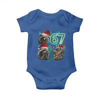 Funny Christmas 67 Meme Racoon Baby Onesie Howling at The Moon - Wonder Print Shop