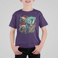 Funny Christmas 67 Meme Racoon T Shirt For Kid Howling at The Moon - Wonder Print Shop
