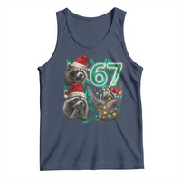 Funny Christmas 67 Meme Racoon Tank Top Howling at The Moon - Wonder Print Shop