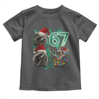 Funny Christmas 67 Meme Racoon Toddler T Shirt Howling at The Moon - Wonder Print Shop