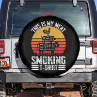 BBQ Spare Tire Cover Smoker Themed Retro Vintage My Meat Smoking