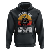 BBQ Hoodie Smoker Themed Retro Vintage My Meat Smoking