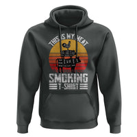 BBQ Hoodie Smoker Themed Retro Vintage My Meat Smoking