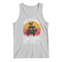 BBQ Tank Top Smoker Themed Retro Vintage My Meat Smoking