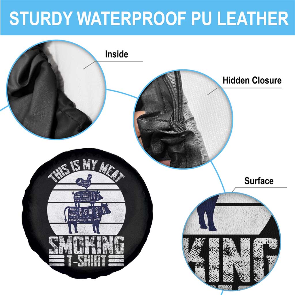 BBQ Spare Tire Cover Retro This Is My Meat Smoking Barbeque Dad