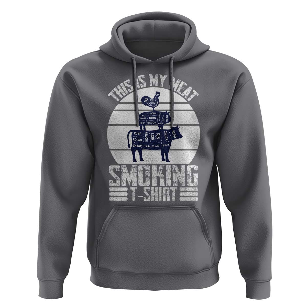 BBQ Hoodie Retro This Is My Meat Smoking Barbeque Dad