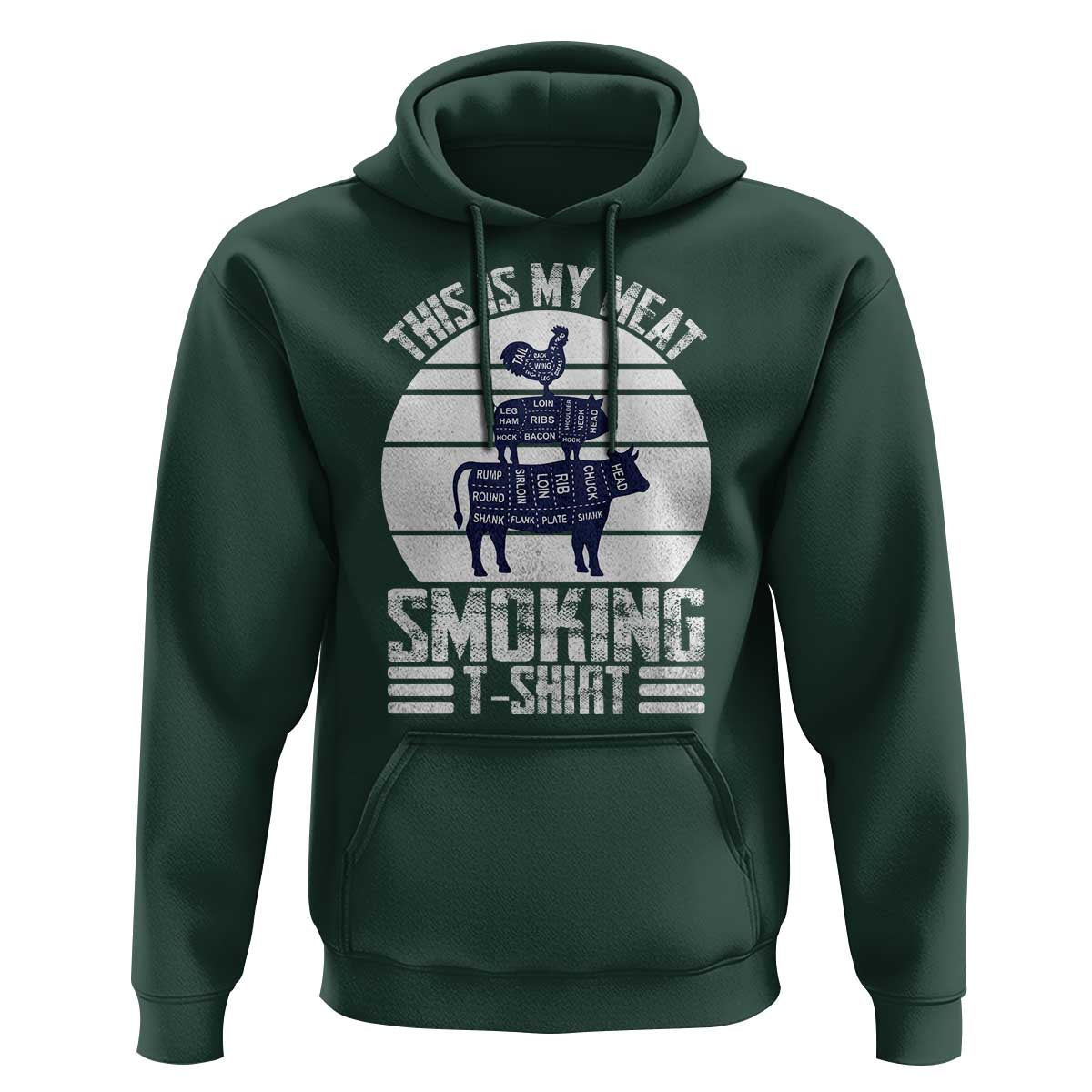 BBQ Hoodie Retro This Is My Meat Smoking Barbeque Dad