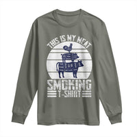 BBQ Long Sleeve Shirt Retro This Is My Meat Smoking Barbeque Dad