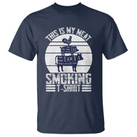 BBQ T Shirt Retro This Is My Meat Smoking Barbeque Dad - Wonder Print Shop