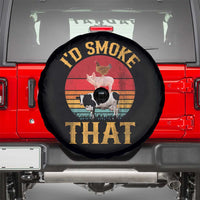 Funny BBQ Spare Tire Cover I'd Smoke That Barbecue Retro Grilling Gift