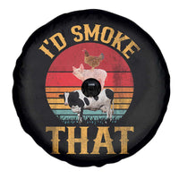 Funny BBQ Spare Tire Cover I'd Smoke That Barbecue Retro Grilling Gift