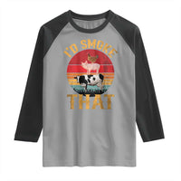 Funny BBQ Raglan Shirt I'd Smoke That Barbecue Retro Grilling Gift