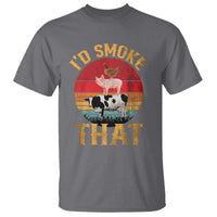 Funny BBQ T Shirt I'd Smoke That Barbecue Retro Grilling Gift - Wonder Print Shop